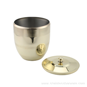 Golden Metal Ice Bucket